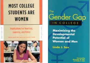Book covers - "Most College Students are Women" and "The Gender Gap in College"