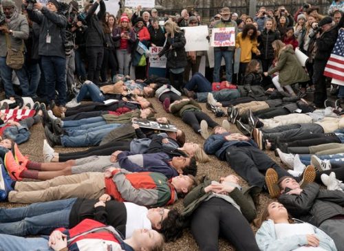 Student lie in at the White House to protest gun laws crop. Lorie Shaull/Wikimedia Commons